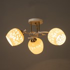 Люстра "Фания" 3хЕ27 40Вт бело-золотой 48х48х26 см BayerLux 9717724