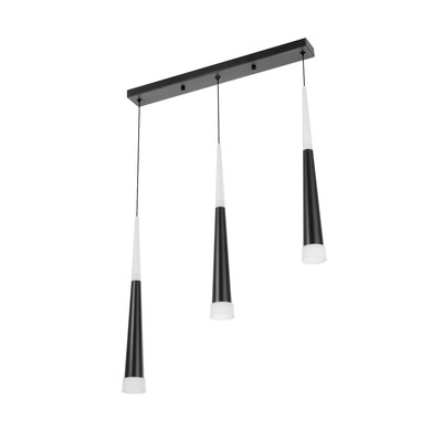 Светильник BayerLux подвесной «Амадеус» 3хLED 18 Вт 4000К черный 50×4×30-180 см