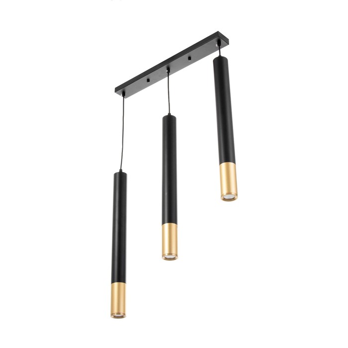 Светильник BayerLux подвесной «Герона» 3хLED 9 Вт 4000К черный золото 50×5×50-200 см - Фото 1