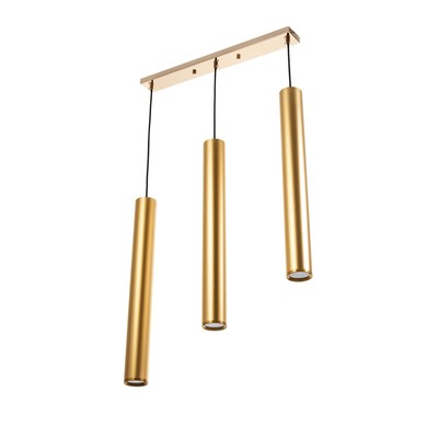 Светильник BayerLux подвесной «Таурина» 3хLED 15 Вт 4000К золото 50×6×50-200 см