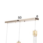 Светильник BayerLux "Сноул" 3хLED 9Вт 3000К золото 50х3,2х32-132см - фото 23429311