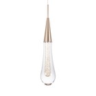 Светильник "Капля" LED 2Вт 3000К золото 5,5х5,5х23-123см - фото 23456671