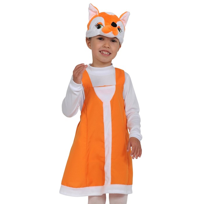 Карнавальный костюм «Лисичка», ткань-плюш, 3-6 лет, рост 98-116 см - Фото 1