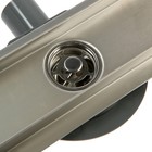 Трап ZEIN engr, c флaнцeм свободного вращ 360°, 7×40 см, d=40/50 мм, нерж сталь, сатин 9603115 - фото 14265221