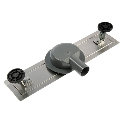 Трап ZEIN engr, c флaнцeм свободного вращ 360°, 7×40 см, d=40/50 мм, нерж сталь, сатин