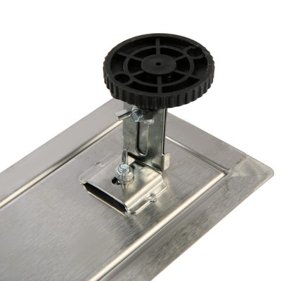 Трап ZEIN engr, c флaнцeм свободного вращ 360°, 7×40 см, d=40/50 мм, нерж сталь, сатин