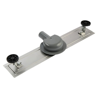 Трап ZEIN engr, c флaнцeм свободного вращ 360°, 7×50 см, d=40/50 мм, нерж сталь, сатин