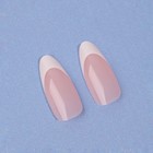 Накладные ногти Classic French, 24 шт., с клеевыми пластинами, форма миндаль, нежно-розовые - Фото 8