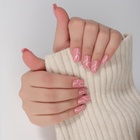 Накладные ногти «Линии», 24 шт., с клеевыми пластинами, форма мягкий квадрат, нежно-розовые - Фото 14