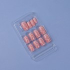 Накладные ногти «Линии», 24 шт., с клеевыми пластинами, форма мягкий квадрат, нежно-розовые - Фото 3