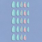 Накладные ногти «Freshness», 24 шт, с клеевыми пластинами, форма миндаль, цвет голубой/розовый - фото 8080701