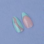 Накладные ногти «Freshness», 24 шт, с клеевыми пластинами, форма миндаль, цвет голубой/розовый - фото 8050629