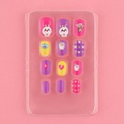 Детские накладные ногти «Милашка», 12 шт - фото 8080756