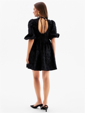 Платье с вырезом на спине мини женское MIST, размер S, чёрное