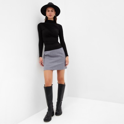 Юбка мини женская MIST: Classic Collection, размер 46 (L), серая