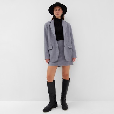 Юбка мини женская MIST: Classic Collection, размер 46 (L), серая