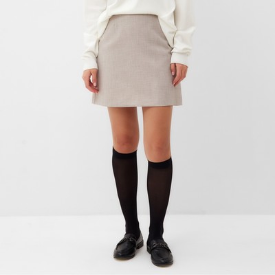 Юбка мини женская MIST: Classic Collection, размер M, бежевая