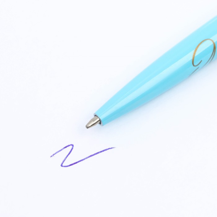 Ручка металл с поворотным механизмом «Лучшая на свете!», синяя паста 1.0 мм - фото 1907956576