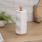 Держатель для бумажных полотенец BellaTenero, 12×12×28 см, настольный, бамбук - Фото 7