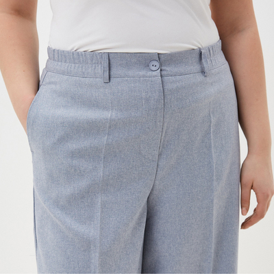 Брюки женские Mist plus-size, размер 52, голубые