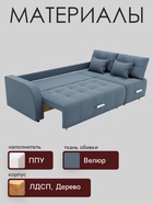 Диван - трансформер «Нью-йорк 2», ППУ, механизм пантограф, угол правый, велюр, цвет квест 023 - Фото 3