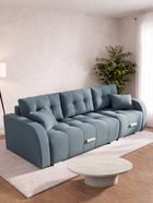 Диван - трансформер «Нью-йорк 2», ППУ, механизм пантограф, угол правый, велюр, цвет квест 023 - Фото 4