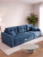 Диван - трансформер «Нью-йорк 2», ППУ, механизм пантограф, угол правый, велюр, цвет квест 024 - Фото 4