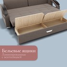 Диван прямой «Дубай 1», ППУ, механизм еврокнижка, велюр, цвет квест 032 - Фото 5
