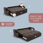 Диван прямой «Дубай 1», ППУ, механизм еврокнижка, велюр, цвет квест 033  (артикул 10195982)  большой выбор товаров оптом и в розницу по низким ценам с доставкой