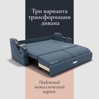 Диван прямой «Дубай 2», ППУ, механизм еврокнижка, велюр, цвет квест 023  (артикул 10195985)  большой выбор товаров оптом и в розницу по низким ценам с доставкой