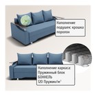 Диван прямой «Квадро 1», ПБ, механизм еврокнижка, велюр, цвет квест 023  (артикул 10196003)  большой выбор товаров оптом и в розницу по низким ценам с доставкой