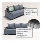 Диван прямой «Квадро 1», ПБ, механизм еврокнижка, велюр, цвет квест 026  (артикул 10196006)  большой выбор товаров оптом и в розницу по низким ценам с доставкой