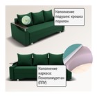 Диван прямой «Квадро 1», ППУ, механизм еврокнижка, велюр, цвет квест 010  (артикул 10196009)  большой выбор товаров оптом и в розницу по низким ценам с доставкой