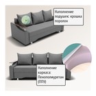 Диван прямой «Квадро 1», ППУ, механизм еврокнижка, велюр, цвет квест 014  (артикул 10196011)  большой выбор товаров оптом и в розницу по низким ценам с доставкой