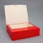 Коробка подарочная «Красный бант, тиснение », 31 х 24,5 х 8 см - Фото 3