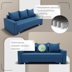 Диван прямой «Квадро 3», ПБ, механизм еврокнижка, велюр, цвет квест 024 - Фото 2