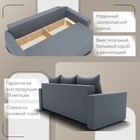 Диван прямой «Квадро 3», ПБ, механизм еврокнижка, велюр, цвет квест 026 - Фото 5