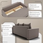 Диван прямой «Квадро 3», ПБ, механизм еврокнижка, велюр, цвет квест 032 - Фото 5