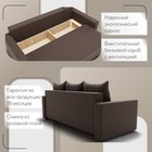 Диван прямой «Квадро 3», ПБ, механизм еврокнижка, велюр, цвет квест 033  (артикул 10196044)  большой выбор товаров оптом и в розницу по низким ценам с доставкой