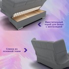 Диван прямой «Клик-кляк», ППУ, механизм книжка, велюр, цвет квест 014 - Фото 5