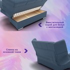 Диван прямой «Клик-кляк», ППУ, механизм книжка, велюр, цвет квест 023 - Фото 6