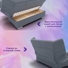 Диван прямой «Клик-кляк», ППУ, механизм книжка, велюр, цвет квест 026 - Фото 6