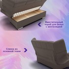 Диван прямой «Клик–кляк», ППУ, механизм книжка, велюр, цвет квест 032  (артикул 10196061)  большой выбор товаров оптом и в розницу по низким ценам с доставкой