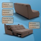 Прямой диван «Куба 1600», ППУ, механизм аккордеон, велюр, цвет квест 033 - Фото 4
