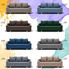 Прямой диван «Манго», ПБ, механизм книжка, велюр, цвет квест 010 - Фото 8