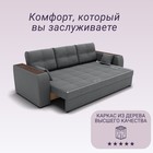 Прямой диван «Сенатор 1», НПБ, механизм пантограф, велюр, цвет квест 014 - Фото 4