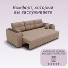 Прямой диван «Сенатор 1», НПБ, механизм пантограф, велюр, цвет квест 025 - Фото 4