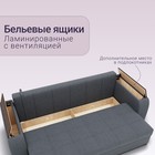 Прямой диван «Сенатор 1», НПБ, механизм пантограф, велюр, цвет квест 026 - Фото 6