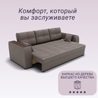 Прямой диван «Сенатор 1», НПБ, механизм пантограф, велюр, цвет квест 032 - Фото 4