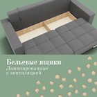 Прямой диван «Талисман 1», ПЗ, механизм пантограф, велюр, цвет квест 014 - Фото 6
